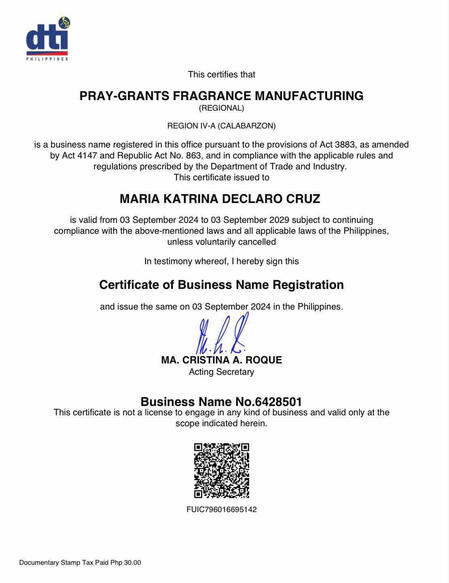 Pray-Grants Perfume/Fragrance Bar & Retail Outlet